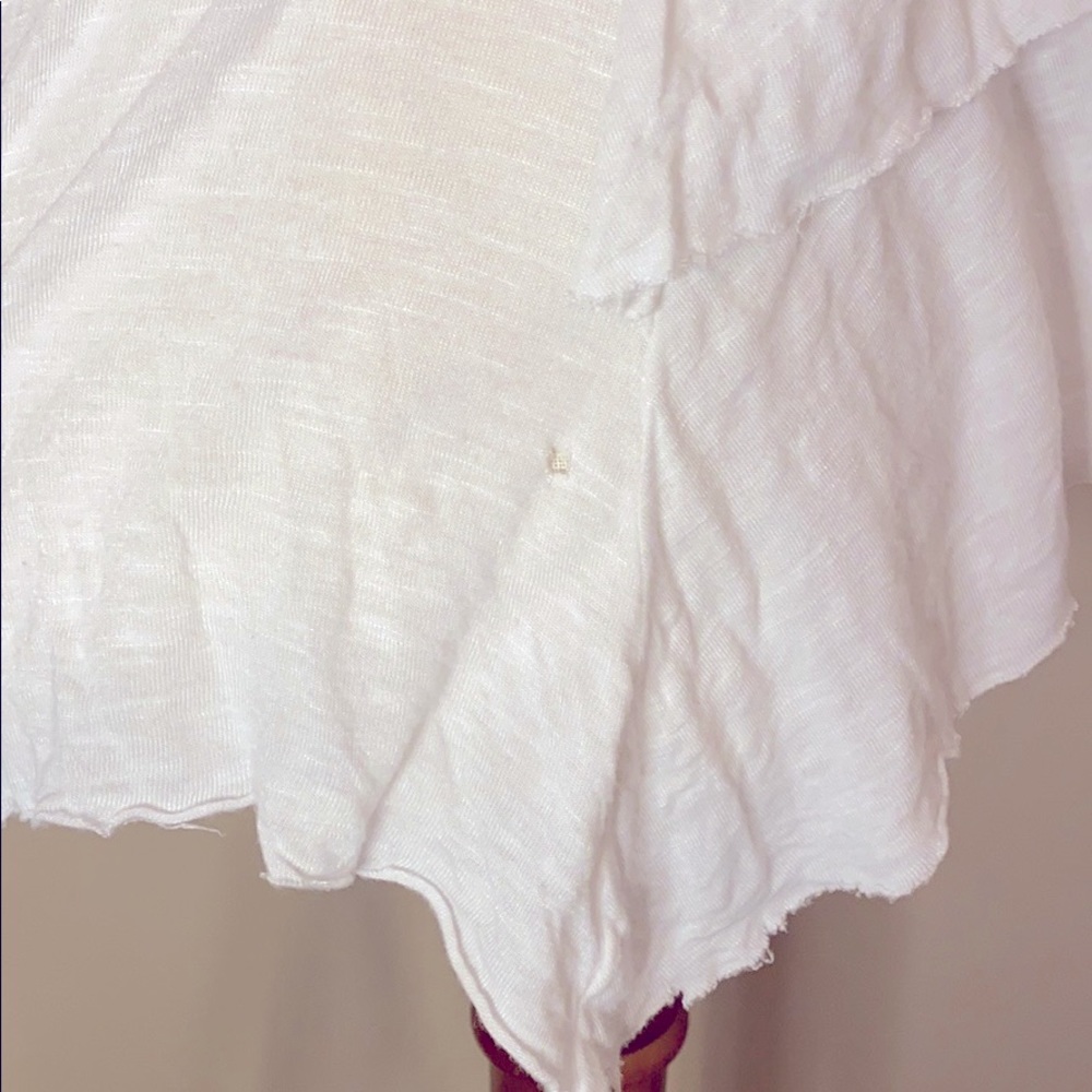Lacey Ruffle White Tank Top - Picture 4 of 6